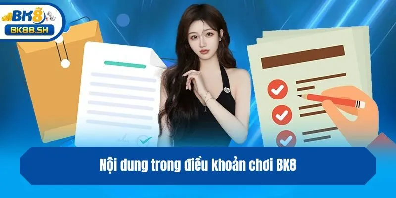 Nội dung trong điều khoản chơi BK8